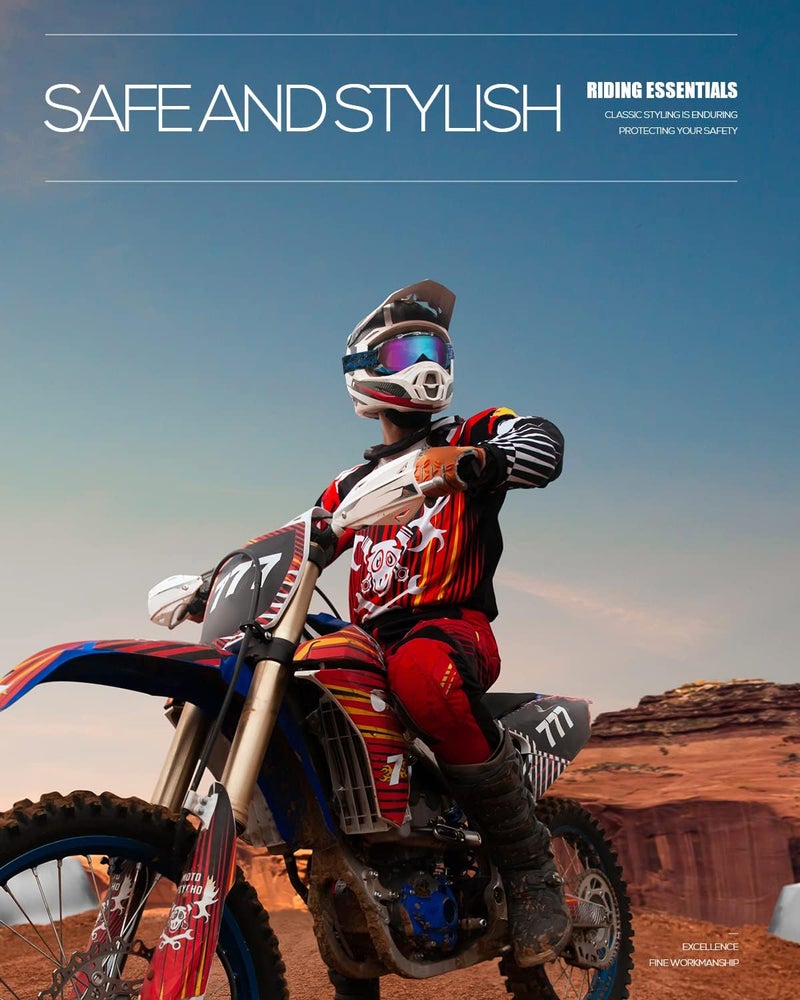 BATFOX Dirt Bike Goggles with Case - Motorcycle Motocross ATV Racing Safety Glasses, Best Christmas Gifts for Men Youth - Image 4